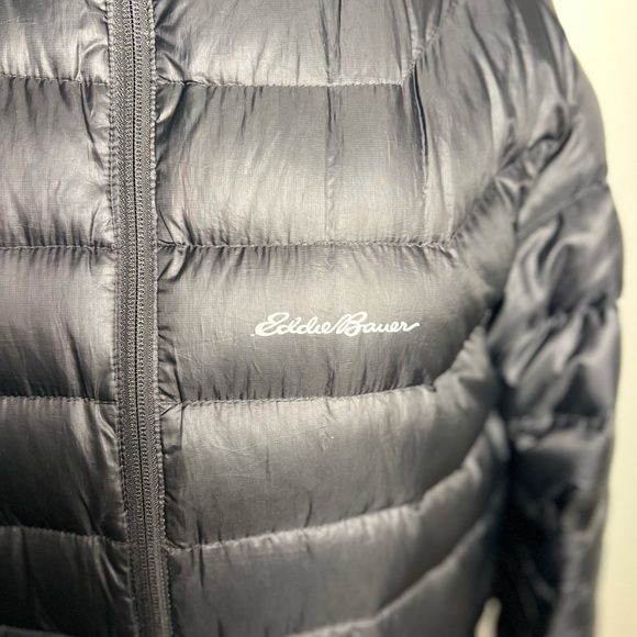 Eddie Baur men’s black zip up puffer coat medium - Picture 2 of 9